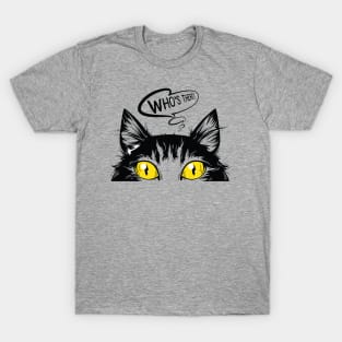 Curious black cat T-Shirt